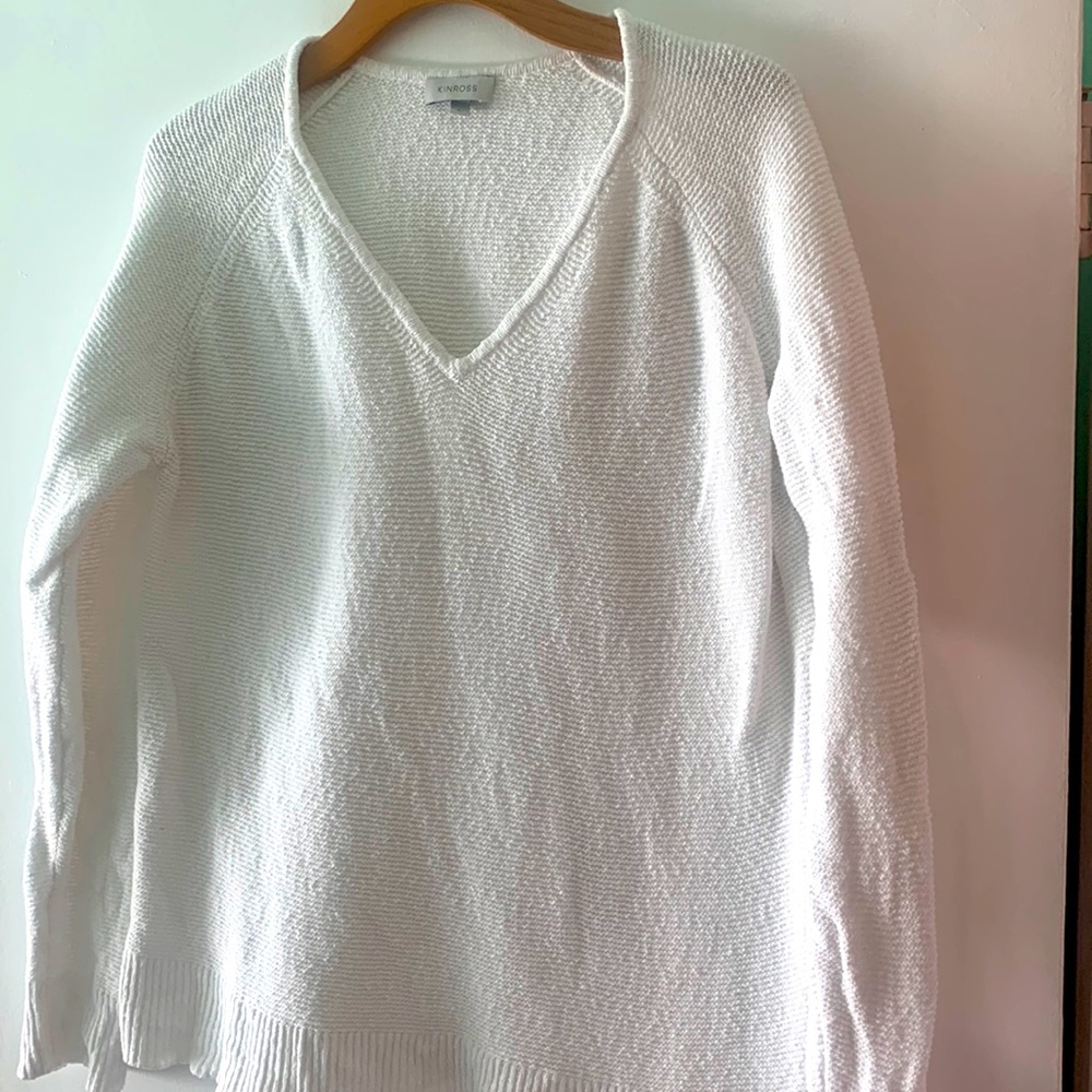 Minarías White Cotton Sweater